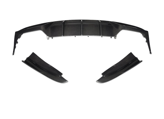 Mercedes Benz C-Class C63S C63 C43 AMG C300 W205 Sedan (Fits Both Pre-LCI & LCI,C300 requires sport package bumper) with Aftermarket Parts - Rear Diffuser Dry Pre-preg Carbon Fiber from TAKD Carbon
