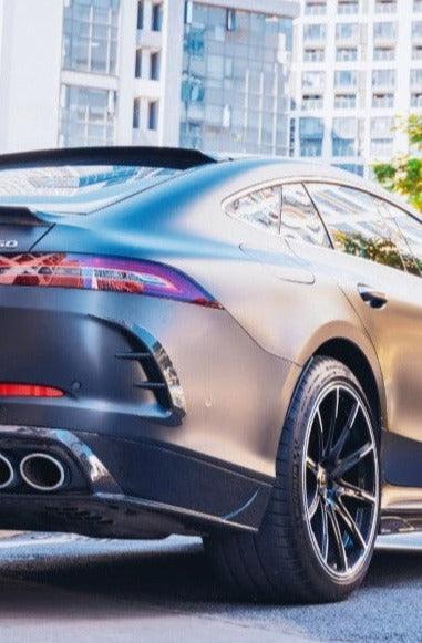 Mercedes Benz AMG GT43 GT50 GT53 X290 2021 2022 2023 2024 with Aftermarket Parts - Rear Bumper Canards Carbon Fiber from TAKD Carbon