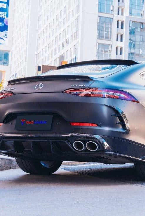 Mercedes Benz AMG GT43 GT50 GT53 GT63 X290 2021 2022 2023 2024 with Aftermarket Parts - Rear Roof Spoiler Carbon Fiber from TAKD Carbon