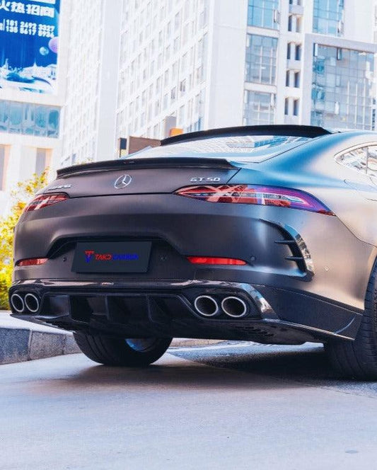 Mercedes Benz AMG GT43 GT50 GT53 (Fits Rear Wheel Drive Only) X290 2021 2022 2023 2024 with Aftermarket Parts - Rear Diffuser Pre-preg Carbon Fiber from TAKD Carbon