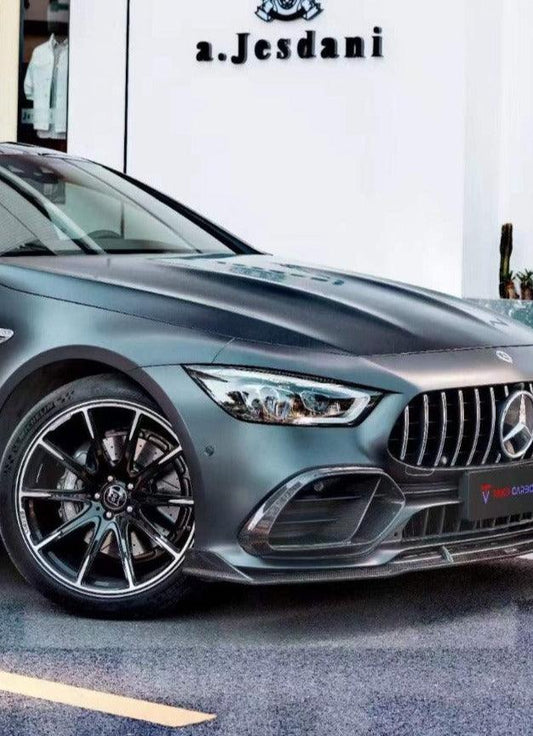 Mercedes Benz AMG GT43 GT50 GT53 X290 2021 2022 2023 with Aftermarket Parts - Front Intake Cover Carbon Fiber from TAKD Carbon