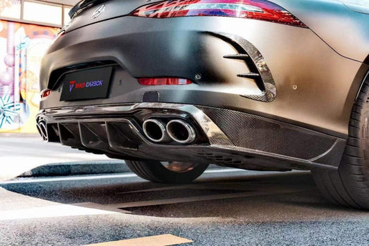 Mercedes Benz AMG GT43 GT50 GT53 (Fits Rear Wheel Drive Only) X290 2021 2022 2023 2024 with Aftermarket Parts - Rear Diffuser Pre-preg Carbon Fiber from TAKD Carbon