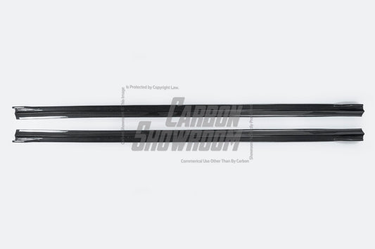 Mercedes Benz C-Class C63/C63S W205 (fits both Pre-Facelift & Facelift) W205 2015 2016 2017 2018 2019 2020 2021 with Aftermarket Parts - V1 Side Skirts Pre-preg Carbon Fiber from TAKD Carbon