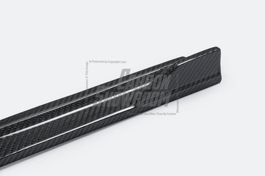 Mercedes Benz C-Class C63/C63S W205 (fits both Pre-Facelift & Facelift) W205 2015 2016 2017 2018 2019 2020 2021 with Aftermarket Parts - V1 Side Skirts Pre-preg Carbon Fiber from TAKD Carbon