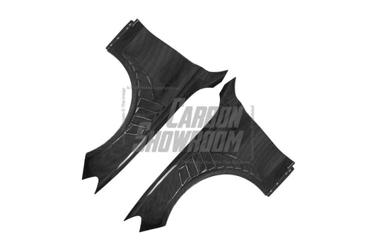 Mercedes Benz C-Class C63/C63S C43 C300 W205 (fits both Pre-Facelift & Facelift) W205 2015 2016 2017 2018 2019 2020 2021 with Aftermarket Parts - Front Fenders Pre-preg Carbon Fiber from TAKD Carbon