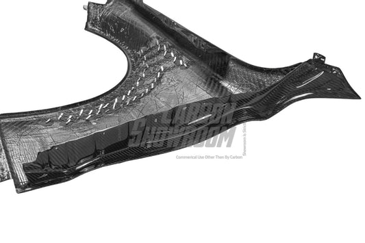 Mercedes Benz C-Class C63/C63S C43 C300 W205 (fits both Pre-Facelift & Facelift) W205 2015 2016 2017 2018 2019 2020 2021 with Aftermarket Parts - Front Fenders Pre-preg Carbon Fiber from TAKD Carbon