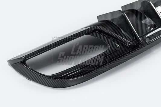 TAKD Carbon Dry Carbon Fiber Rear Diffuser & Rear Canards for Mercedes Benz C Class W205 C63 C63S 2019-ON Sedan 4 Door - Performance SpeedShop