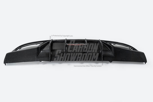 TAKD Carbon Dry Carbon Fiber Rear Diffuser & Rear Canards for Mercedes Benz C Class W205 C63 C63S 2019-ON Sedan 4 Door - Performance SpeedShop