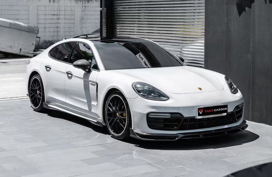 TAKD Carbon Carbon Fiber Front Lip for Porsche Panamera 4 & 4S 971 2017-2020 - Performance SpeedShop