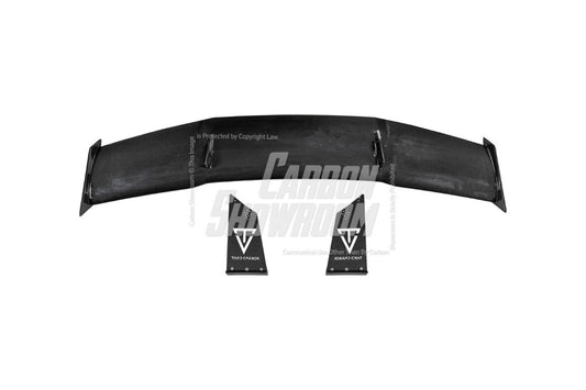 Porsche 718 Cayman / Boxster / GTS 2017-ON with Aftermarket Parts - V1 Rear Wing Pre-preg Carbon Fiber from TAKD Carbon