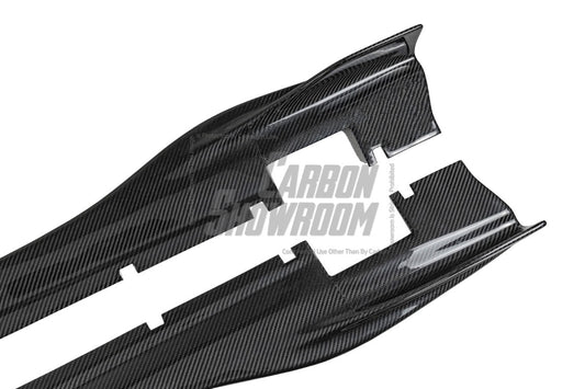 Porsche Panamera 4 & 4S & Turbo 971 (fits both pre-facelift & facelift) 2017-ON with Aftermarket Parts - Side Skirts Pre-preg Carbon Fiber from TAKD Carbon