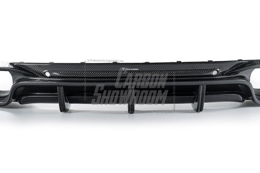 Porsche Panamera 4 & 4S & Turbo 971 (fits both pre-facelift & facelift) 2017-ON with Aftermarket Parts - Rear Diffuser Pre-preg Carbon Fiber from TAKD Carbon