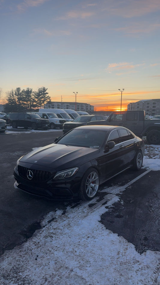 Mercedes Benz C-Class C63/C63S C43 C300 W205 (fits both Pre-Facelift & Facelift) W205 2015 2016 2017 2018 2019 2020 2021 with Aftermarket Parts - Front Fenders Pre-preg Carbon Fiber from TAKD Carbon