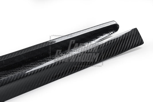 Porsche 718 Cayman / Boxster / GTS / GT4 / Spyder 2017 2018 2019 2020 2021 2022 2023 2024 with Aftermarket Parts - Side Skirts Pre-preg Carbon Fiber from TAKD Carbon