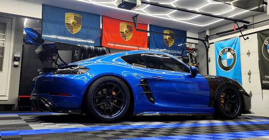 Porsche 718 Cayman / Boxster / GTS / GT4 / Spyder 2017 2018 2019 2020 2021 2022 2023 2024 with Aftermarket Parts - Pre-preg Carbon Fiber Front Fenders from TAKD Carbon