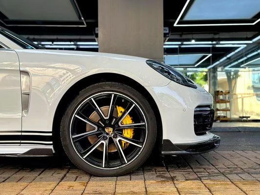 Porsche Panamera 4 & 4S & Turbo 971 (fits both pre-facelift & facelift) 2017-ON with Aftermarket Parts - Side Skirts Pre-preg Carbon Fiber from TAKD Carbon