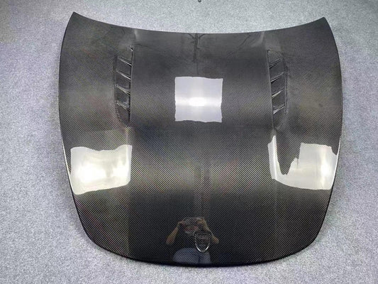 Porsche Panamera & 4 & 4S & GTS & Turbo & Turbo S 971 2017 2018 2019 2020 with Aftermarket Parts - Hood Bonnet Double-sided Pre-preg Carbon Fiber from TAKD Carbon