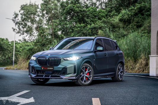 BMW X5 s/x Drive 40i / xDrive 50e (With M-Package, does not fit base model) & M60i G05 LCI 2024-ON with Aftermarket Parts - Pre-preg Carbon Fiber Front Bumper Side Vent Valences Trim from Karbel Carbon