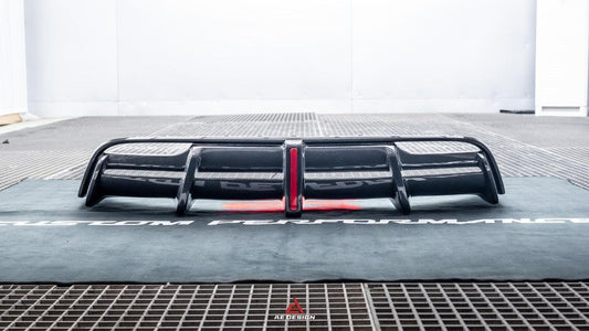 Tesla Model 3 Highland / Performance 2024-ON with Aftermarket Parts - AE Style Rear Diffuser & Canards Carbon Fiber from ArmorExtend