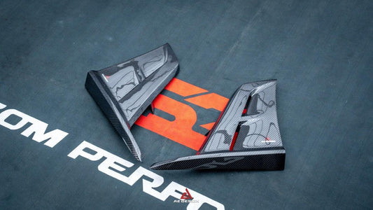Tesla Model 3 Highland / Performance 2024-ON with Aftermarket Parts - AE Style Side Skirts & Canards Carbon Fiber from ArmorExtend