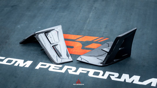 Tesla Model 3 Highland / Performance 2024-ON with Aftermarket Parts - AE Style Rear Diffuser & Canards Carbon Fiber from?ArmorExtend