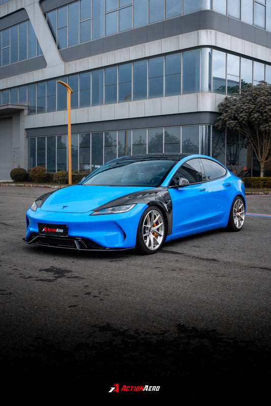 ArmorExtend Action Aero Series Front Fenders for Tesla Model 3 Highland / Performance 2024-ON Carbon Fiber