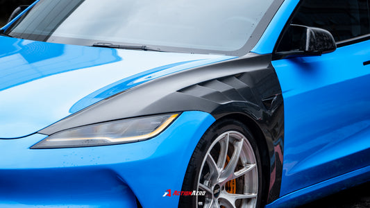 ArmorExtend Action Aero Series Front Fenders for Tesla Model 3 Highland / Performance 2024-ON Carbon Fiber