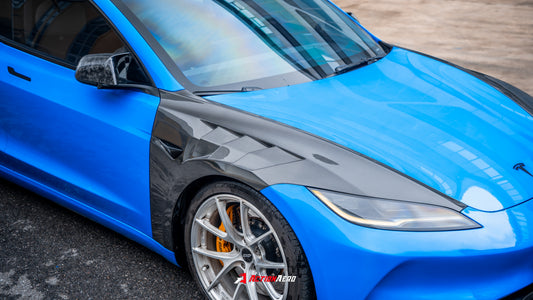 ArmorExtend Action Aero Series Front Fenders for Tesla Model 3 Highland / Performance 2024-ON Carbon Fiber