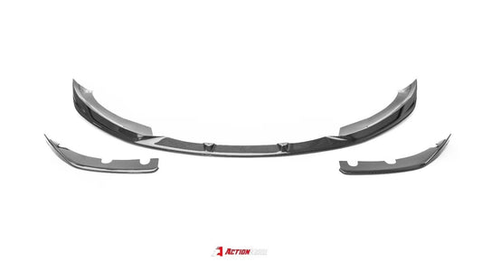 Tesla Model 3 Highland 2024-ON with Aftermarket Parts - Action Aero Series Front Lip & Splitter Dry Pre-preg Carbon Fiber / ABS from ArmorExtend