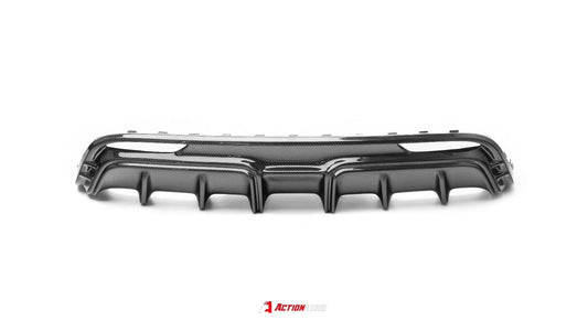 Tesla Model 3 Highland 2024-ON with Aftermarket Parts - Action Aero Series Rear Diffuser Dry Pre-preg Carbon Fiber / ABS from ArmorExtend