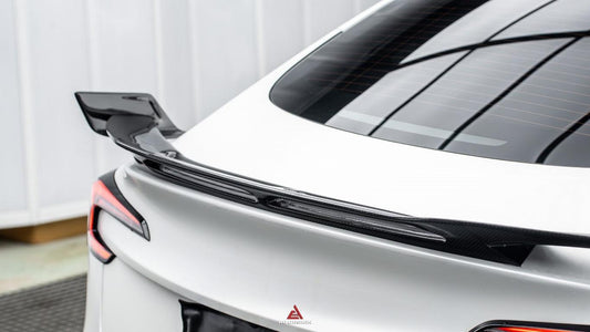 Tesla Model 3 Highland / Performance 2024-ON with Aftermarket Parts - AE Style Rear Wing Carbon Fiber from ArmorExtend