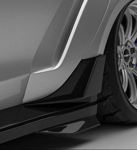 Tesla Model 3 Highland Performance 2024-ON with Robot Craftsman's Aftermarket Parts - Carbon Fiber & FRP Fenders Flares & Wheel Arches & Side Skirts & Front Corner Canards & Side Canards HACKER