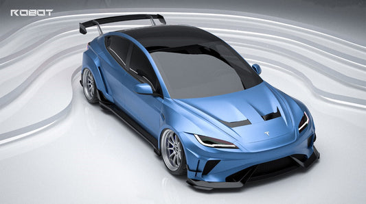 Tesla Model 3 Highland / Performance 2024-ON with Aftermarket Parts - Full Complete Kit Carbon Fiber / FRP from Robot Craftsman
