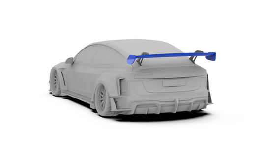 Tesla Model 3 Highland Performance 2024-ON with Robot Craftsman's Aftermarket Parts - Carbon Fiber & FRP GT Wing HACKER