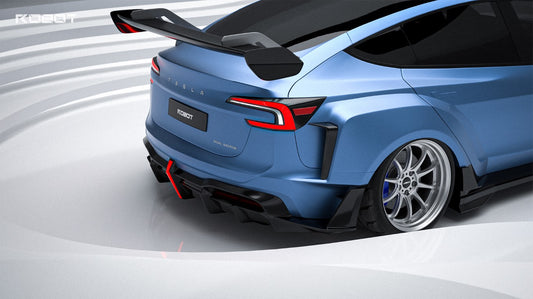 Tesla Model 3 Highland Performance 2024-ON with Robot Craftsman's Aftermarket Parts - Carbon Fiber & FRP GT Wing HACKER