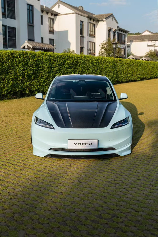 Tesla Model 3 Highland 2024 with Aftermarket Parts - Front Lip Splitter ABS & PP from Yofer USA