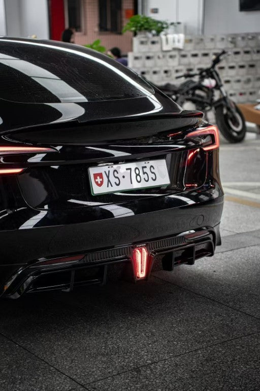 Tesla Model 3 Highland / Performance 2024 with Aftermarket Parts - V1 Sports Rear Diffuser & Canards PP from Yofer USA
