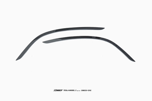 Tesla Model 3 Highland Long Range RWD 2024-ON with Aftermarket Parts - Front Intake Vents Trim Carbon Fiber from CMST Tuning