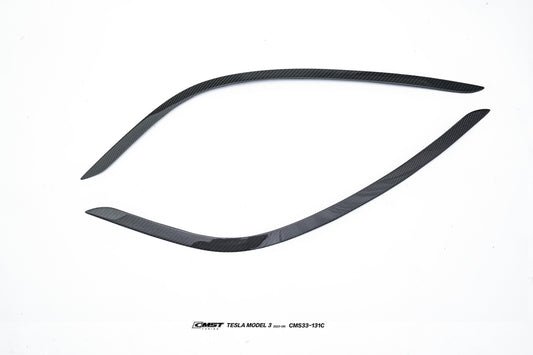 Tesla Model 3 Highland Long Range RWD 2024-ON with Aftermarket Parts - Front Intake Vents Trim Carbon Fiber from CMST Tuning