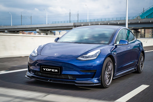 Tesla Model 3/Long Range/Performance 2017 2018 2019 2020 2021 2022 2023 with Aftermarket Parts - Full Body Kit PP Polypropylene from Yofer USA
