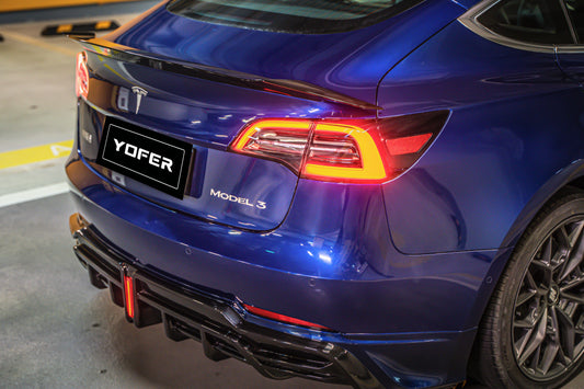 Tesla Model 3/Long Range/Performance 2017 2018 2019 2020 2021 2022 2023 with Aftermarket Parts - Full Body Kit PP Polypropylene from Yofer USA