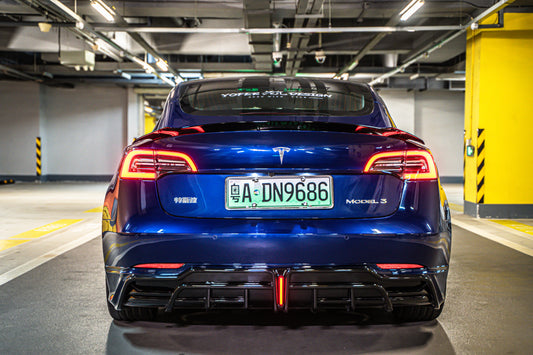 Tesla Model 3/Long Range/Performance 2017 2018 2019 2020 2021 2022 2023 with Aftermarket Parts - Full Body Kit PP Polypropylene from Yofer USA