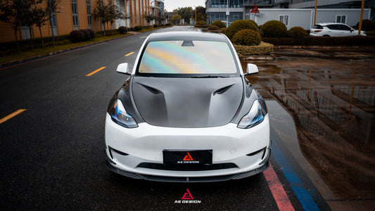 Tesla Model Y Performance AWD Long Range RWD Standard 2020 2021 2022 2023 2024 2025 with Aftermarket Parts - ART Hood Bonnet Carbon Fiber from ArmorExtend