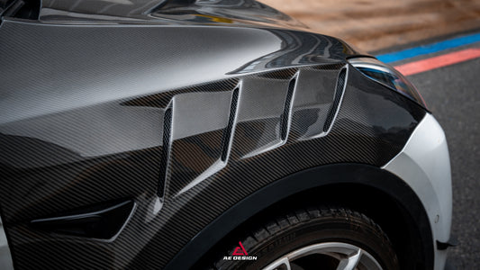 Tesla Model Y Performance AWD Long Range RWD Standard 2020 2021 2022 2023 2024 2025 with Aftermarket Parts - ART Front Fenders Carbon Fiber from ArmorExtend