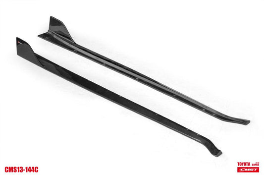 Toyota GR Supra A90 A91 2020-ON with Aftermarket Parts - FT1 Conversion Kit Side Skirts & Lower Lip Carbon Fiber / FRP from CMST Tuning