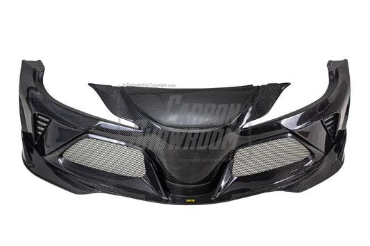 Toyota Supra MK5 A90 A91 3.0 2.0 2020 2021 2022 2023 2024 with Aftermarket Parts - Hyperion Widebody Front Bumper & Lip Carbon Fiber / FRP from Robot Craftsman
