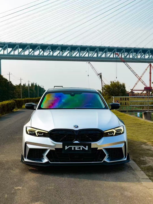 BMW 3 Series 330i M340i G20 G21 LCI 2023-ON with Aftermarket Parts - Front Bumper & Front Lip PP from VTEN