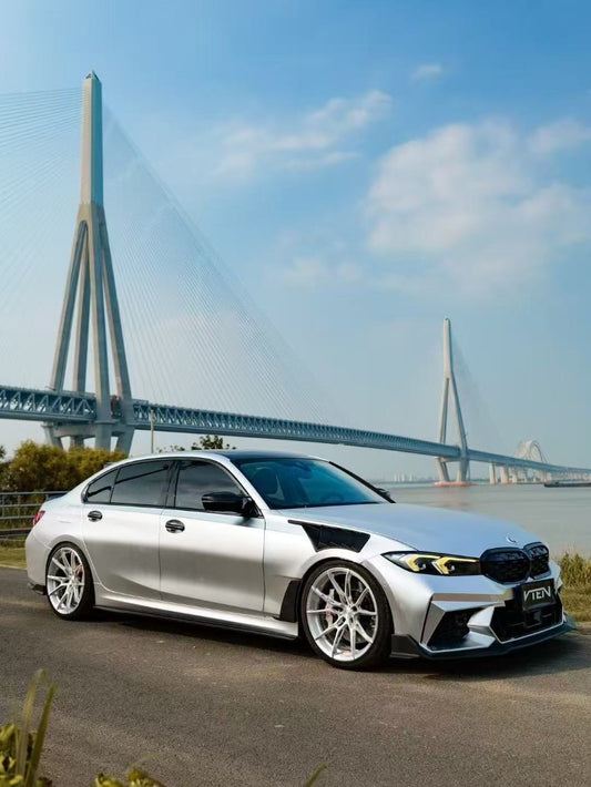 BMW 3 Series 330i M340i G20 G21 LCI 2023-ON with Aftermarket Parts - Front Bumper & Front Lip PP from VTEN