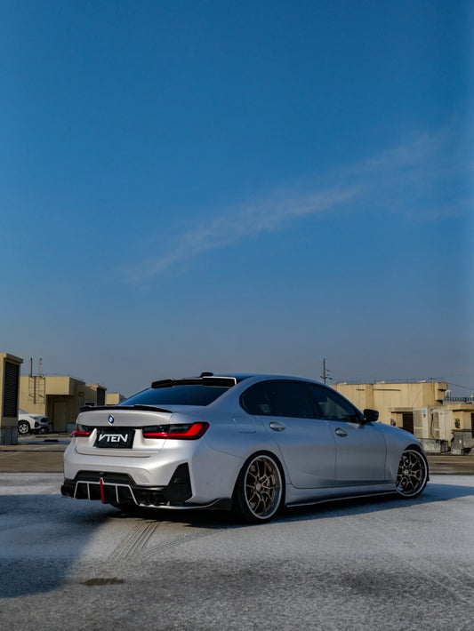 VTEN ABS Gloss Black Rear Diffuser & Canards for BMW 3 Series G20 330i M340i 2023-ON LCI - Performance SpeedShop