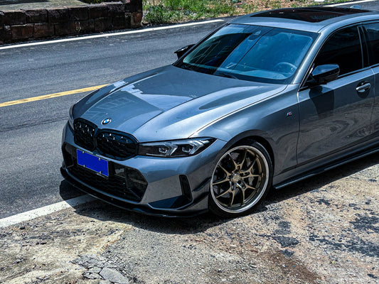 BMW 3 Series 330i (with M-package bumper, does not fit base model) M340i G20 G21 LCI 2023-ON with Aftermarket Parts - Front Canards ABS from VTEN